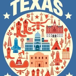 Texas Symbols Cool Wall Art Print Poster 24x36