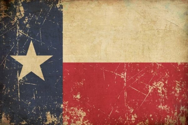 Texas Themed Gifts Texas Flag Old Scratched Aged Vintage Wall Decor Made In USA Cool Wall Art Print Poster 36x24