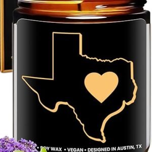 Texas Candle, House Warming Gifts for Women, Unique Texas Gifts for Men, Ideal State Themed Souvenirs For Him or Her, Moving Away and Home Sick Gift, Birthday, Christmas, Special Occasions, Gift Ready