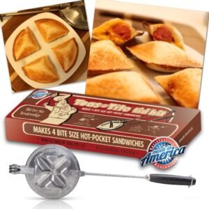 Tid Bit Stovetop Grill Hot-Pocket Sandwich Snack Cooker, Small, Silver