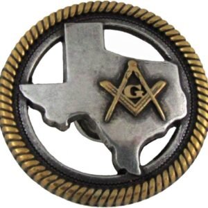 Treasure Gurus 1" Texas Masonic Concho Mens Freemason Jewelry Accessory