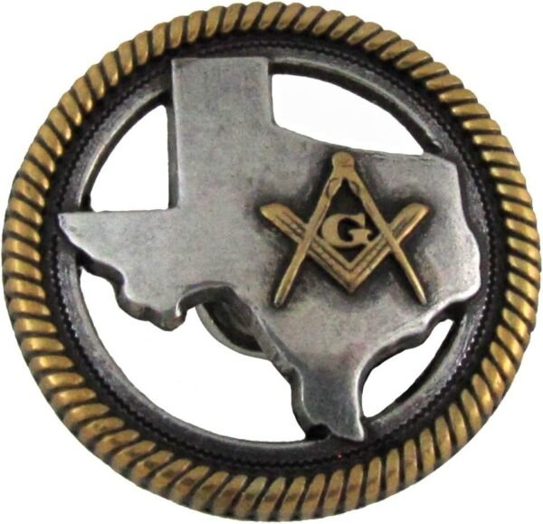 Treasure Gurus 1" Texas Masonic Concho Mens Freemason Jewelry Accessory