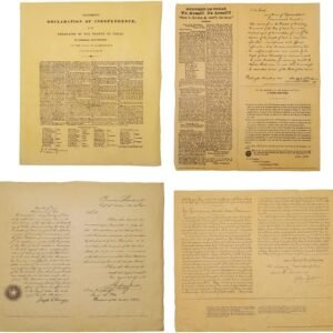 Treasure Gurus Set of Republic of Texas Declaration Parchment Paper Poster TX Home Decor Wall Art