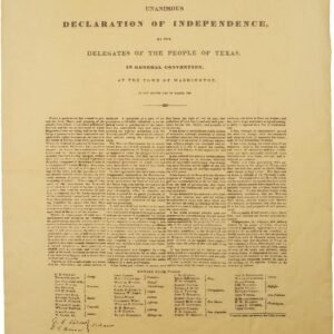 Treasure Gurus Texas Declaration Independence Poster Parchment Paper Western Home Decor Wall Art