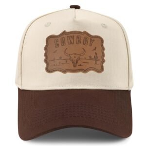 Vintage Western Trucker Hat Mens Texas Country Trucker Hat with Adjustable Snapback Retro Cowboy Pattern Design