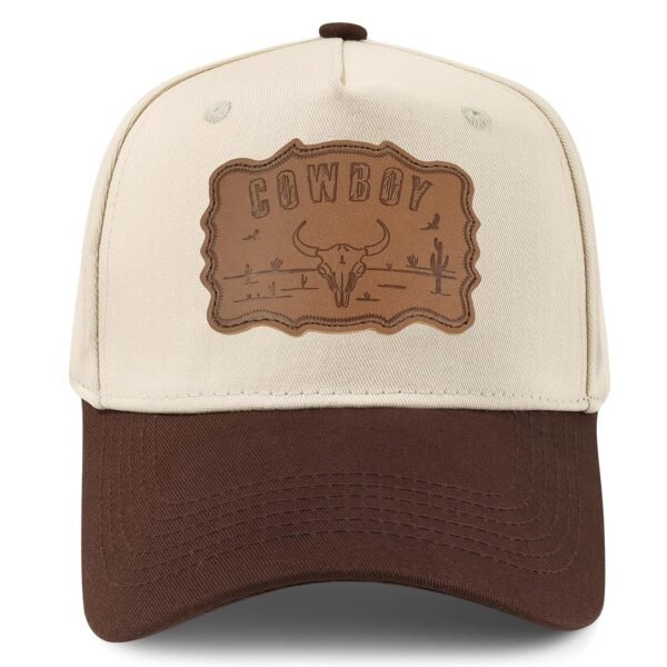 Vintage Western Trucker Hat Mens Texas Country Trucker Hat with Adjustable Snapback Retro Cowboy Pattern Design
