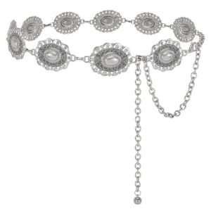 VONMELLI Western Belts for Woman Cowgirl Boho Concho Chain Waist Belt for Country Concert Dresses Jeans
