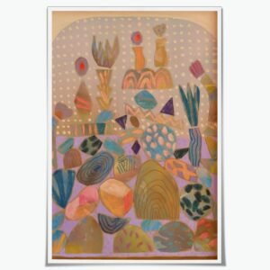 Western Desert Wall Decor Cactus Landscape Canvas Wall Art Texas Arizona California Travel Poster Print Mid Century Modern Colorful Punk Rock Collage Abstract West Home Decor...