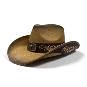 Western Straw Cowboy Hats for Men and Women, Embroidered Patterns, Music Festival Party Beach.