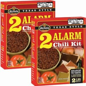 Wick Fowler's 2-Alarm Chili Kit, Texas Style Chili Seasoning Mix with Individual Packs of Spices, 3.3oz Box (Pack of 2)