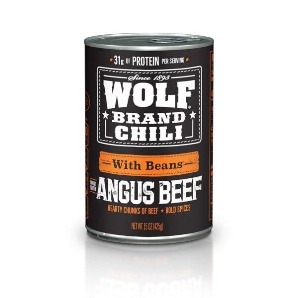 WOLF BRAND Angus With Beans Chili, 15 oz. (Pack of 6)
